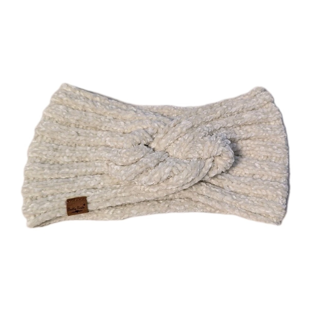 NWOT Britt's Knits Beyond Soft Headwarmer Knit Head Band Winter Cream One‎ Size